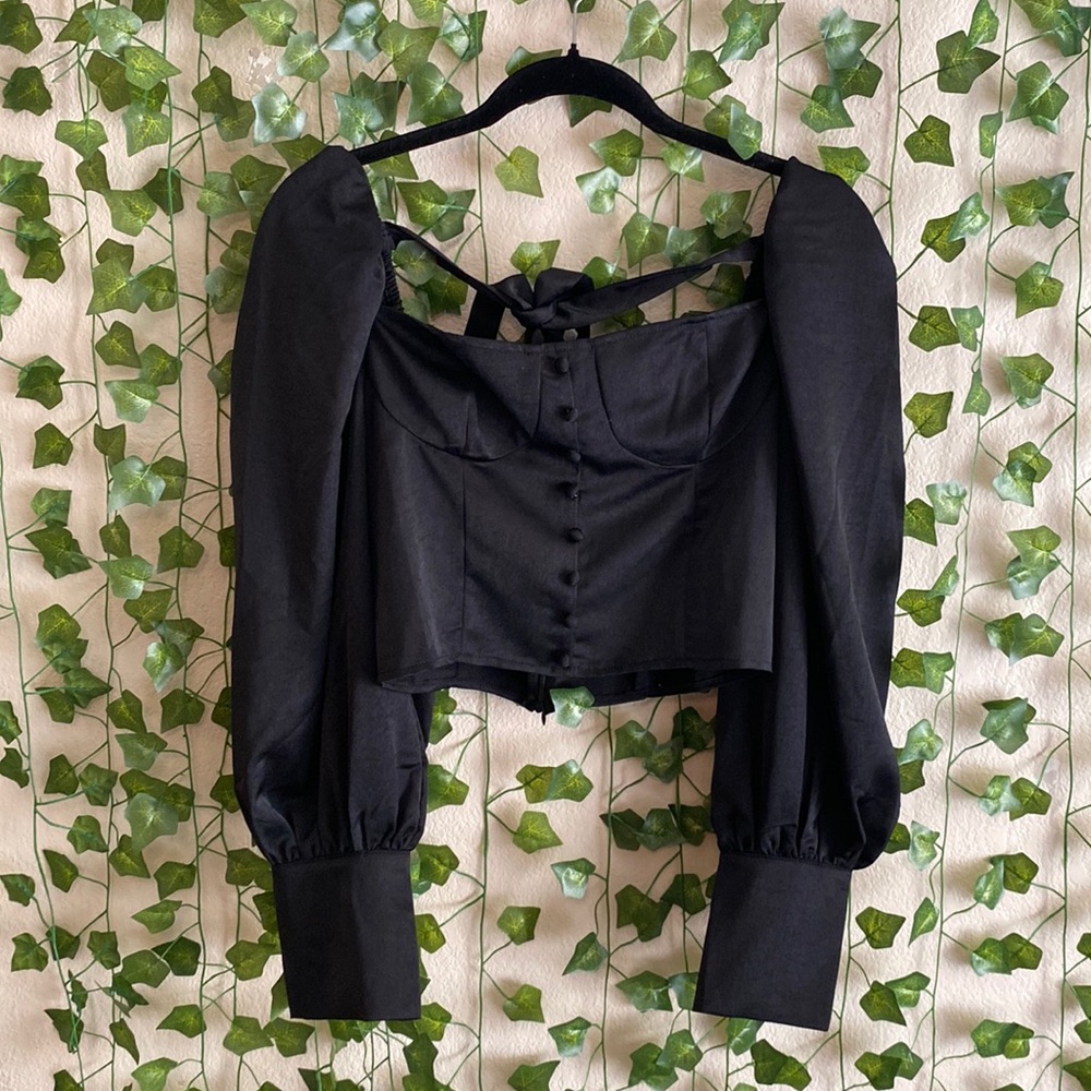 Nasty Gal. Black corset like top!
